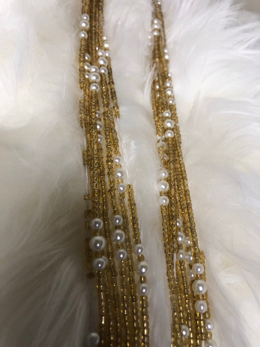 Gold Pearl Waist Beads